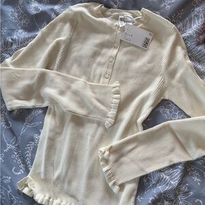 H&M Ribbed Long Sleeve Top NWT